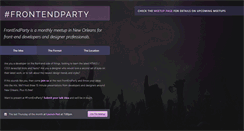 Desktop Screenshot of frontendparty.com