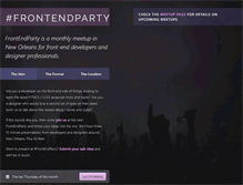 Tablet Screenshot of frontendparty.com